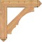 Ekena Millwork Balboa Arts and Crafts Smooth Bracket w/ Offset Brace, Western Red Cedar, 7 1/2"W x 34"D x 34"H BKT0806X34X34BOA03SWR - alternate 4